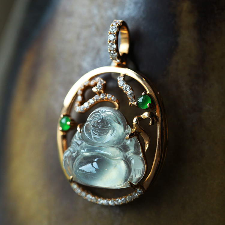 定制款冰种佛公吊坠