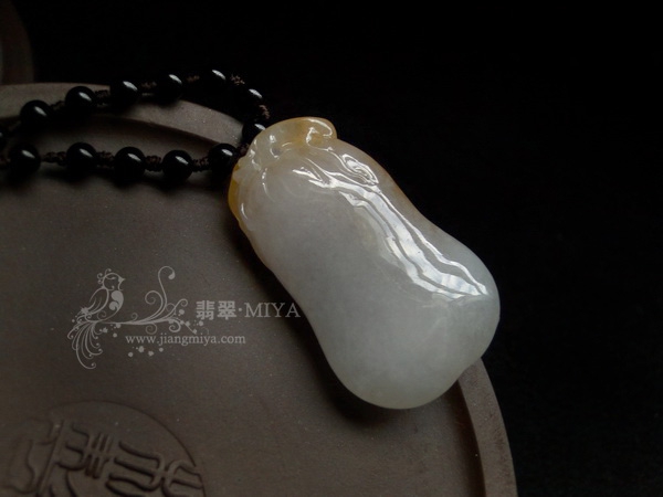 黄翡翡翠福瓜挂坠