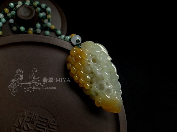 翡翠葡萄挂坠
