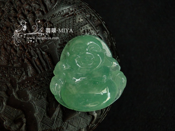 A货翡翠弥勒佛