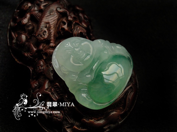 A货翡翠弥勒佛