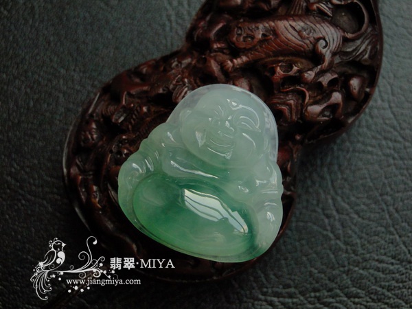 A货翡翠弥勒佛