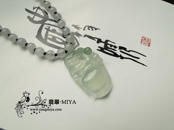 冰种翡翠站佛