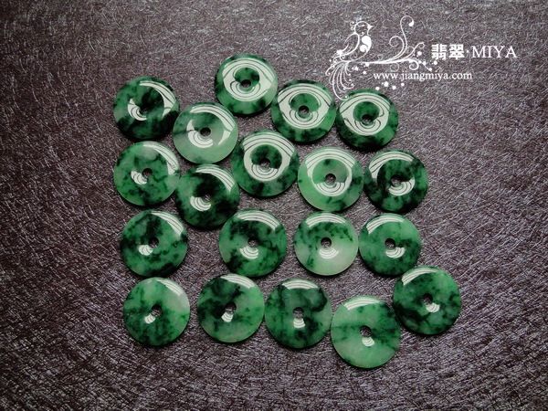 花青平安扣