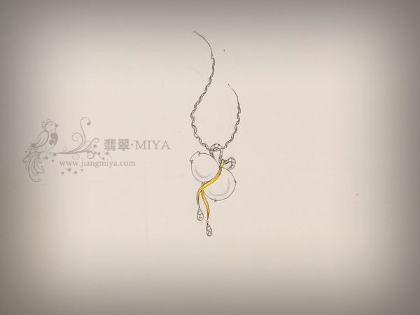 咪雅翡翠，葫芦设计款式图