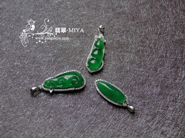 老坑满色浓阳绿小挂坠