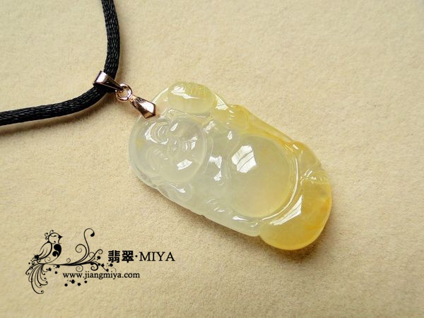 冰黄翡翠站佛