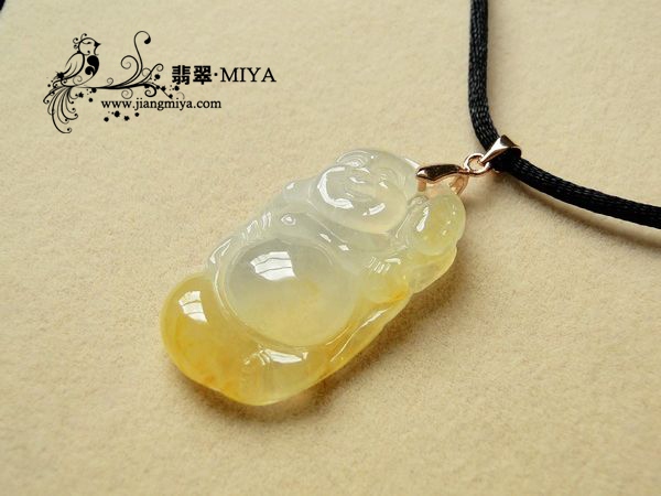 冰黄翡翠站佛