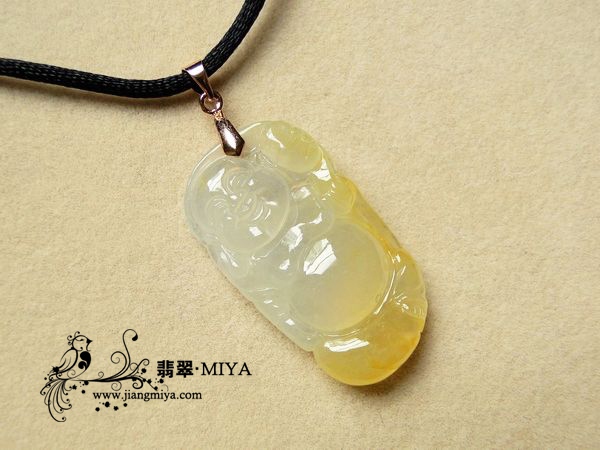 冰黄翡翠站佛