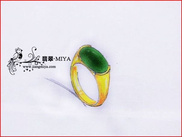 翡翠戒指款式图