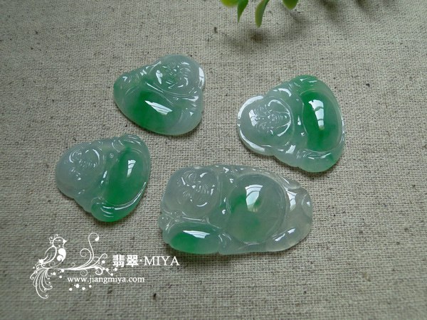 翡翠弥勒佛 翡翠佛公 绿色佛公