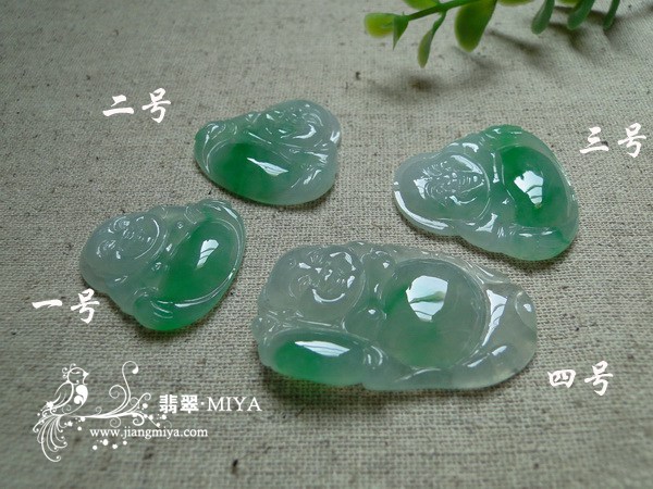翡翠弥勒佛 翡翠佛公 绿色佛公