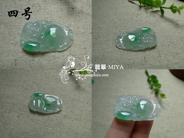 翡翠弥勒佛 翡翠佛公 绿色佛公