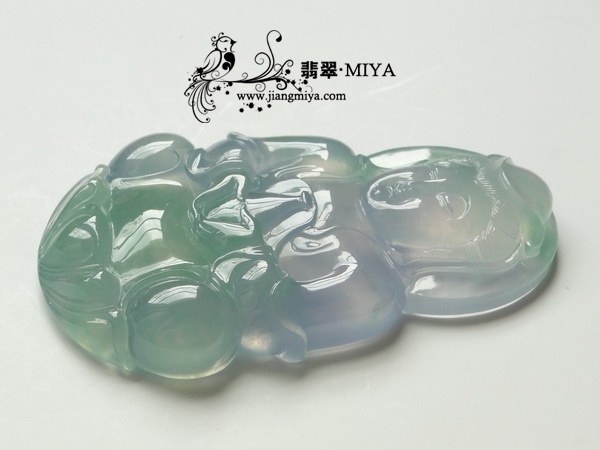 收藏级超级厚庄老坑高冰紫带翠翡翠大观音