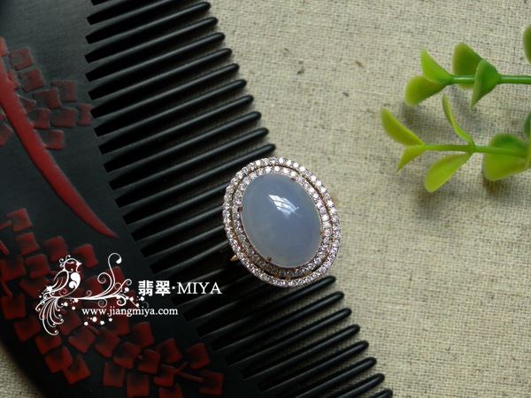 6月定制镶嵌翡翠戒指挂坠