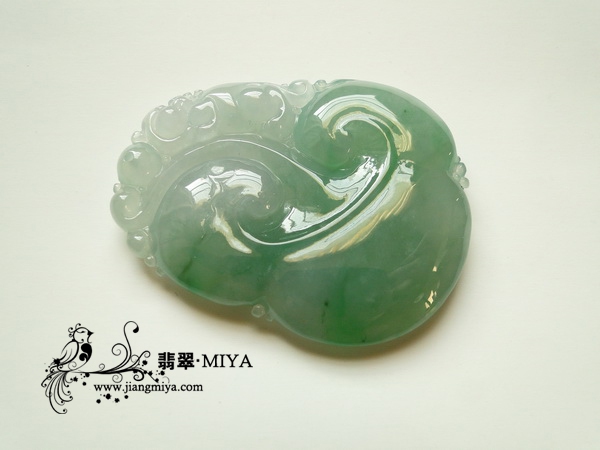 超值冰种淡绿色翡翠大花件团购