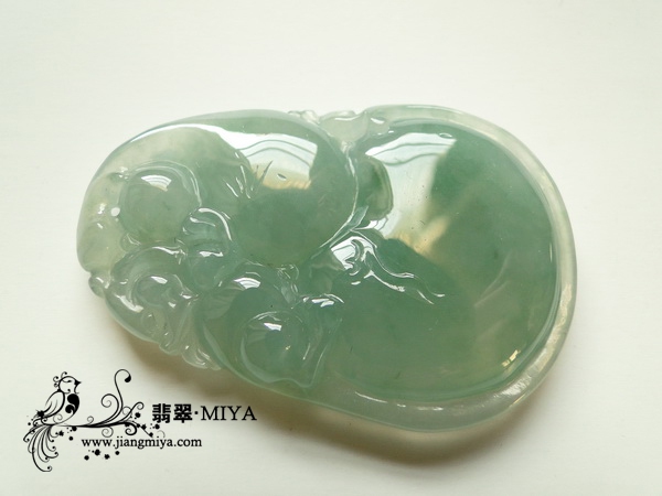 超值冰种淡绿色翡翠大花件团购