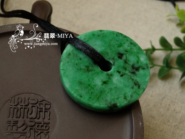 超值满绿色美貌花青翡翠大怀古