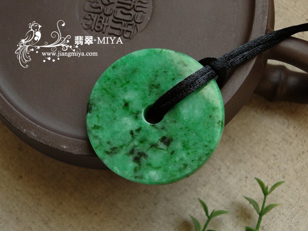 超值满绿色美貌花青翡翠大怀古