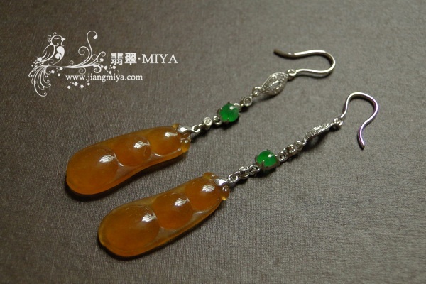 高档精品翡翠耳坠