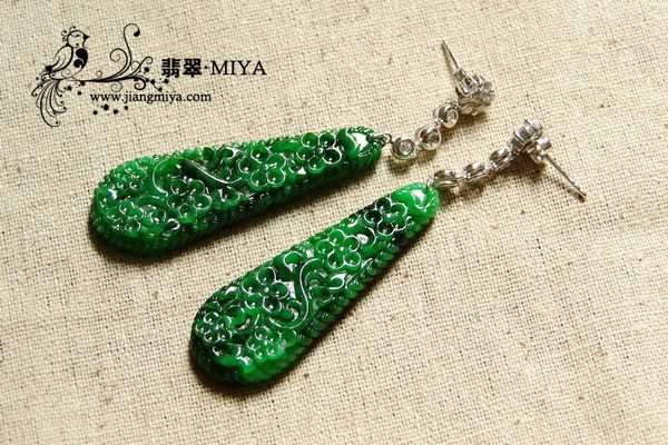 高档精品翡翠耳坠