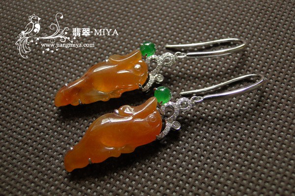 高档精品翡翠耳坠