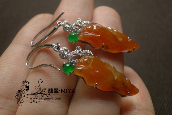 高档精品翡翠耳坠