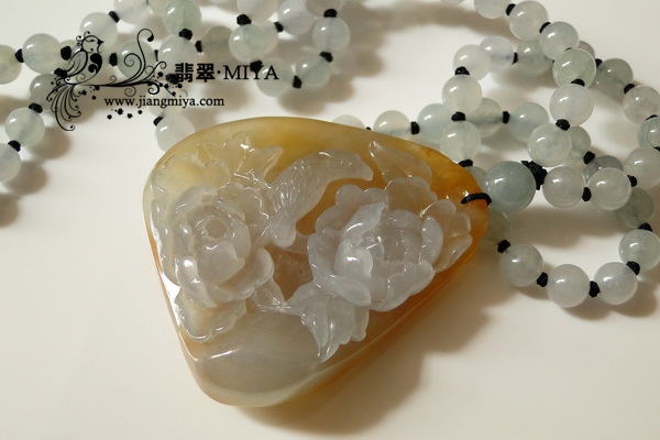 中秋之特色礼物《花好月<br />圆》翡翠大如意，福鱼戏珠，翡翠站佛