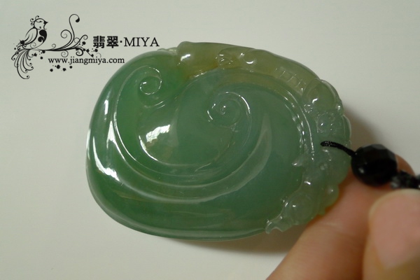 中秋之特色礼物《花好月<br />圆》翡翠大如意，福鱼戏珠，翡翠站佛