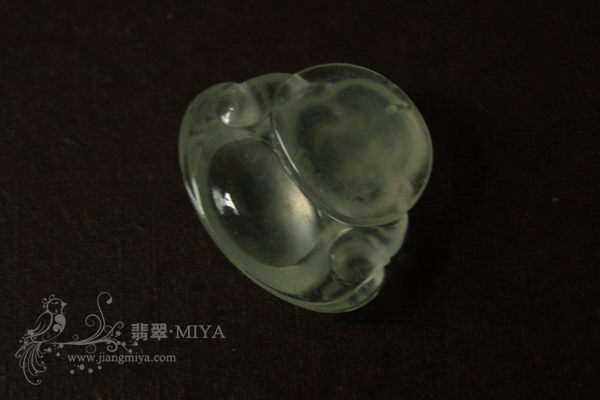 玻璃种强荧光翡翠佛公（可镶嵌）