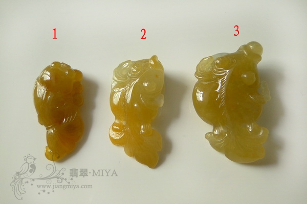 罕见特色美貌冰种黄翡金鱼预定