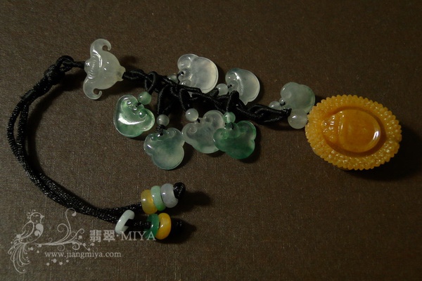 黄翡翠大鲍鱼,超级大花生包挂
