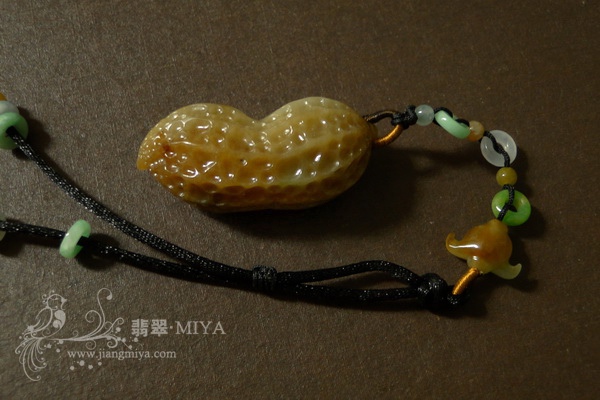 黄翡翠大鲍鱼,超级大花生包挂