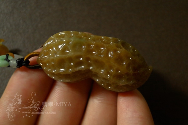 黄翡翠大鲍鱼,超级大花生包挂