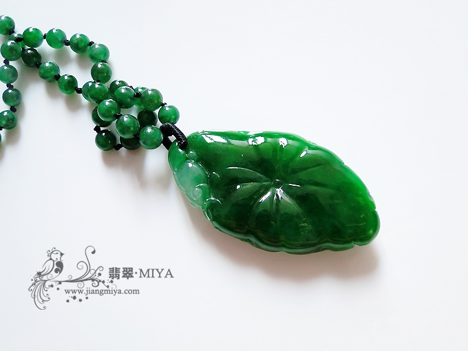 收藏级别翡翠绿荷叶