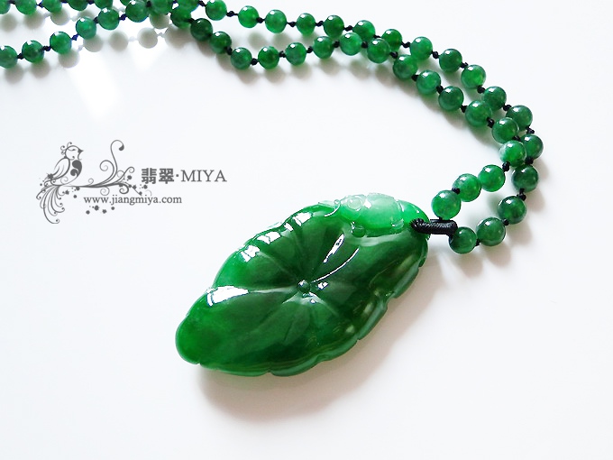 收藏级别翡翠绿荷叶
