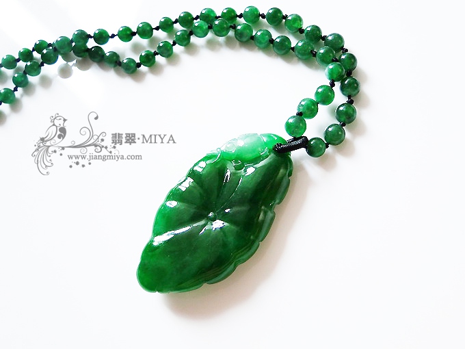 收藏级别翡翠绿荷叶