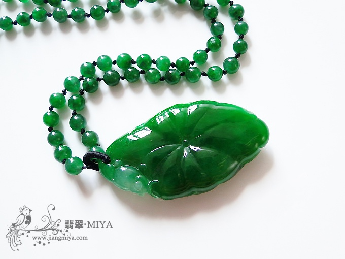 收藏级别翡翠绿荷叶