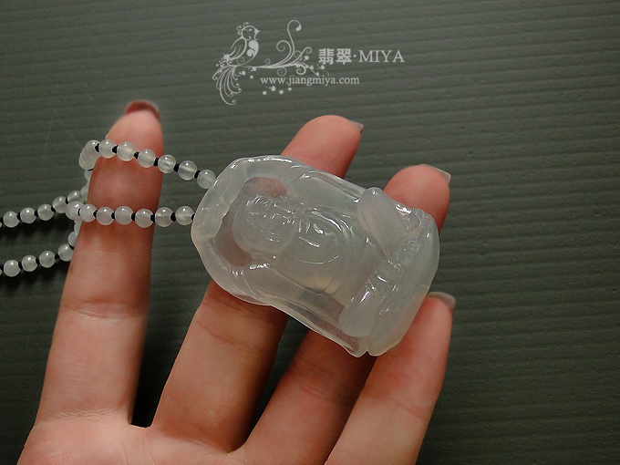 冰种翡翠罗汉挂坠
