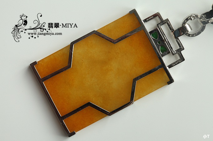 罕见高冰正黄翡大方牌，适合作传家宝