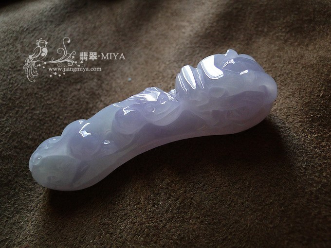 紫翡翠龙勾把玩件
