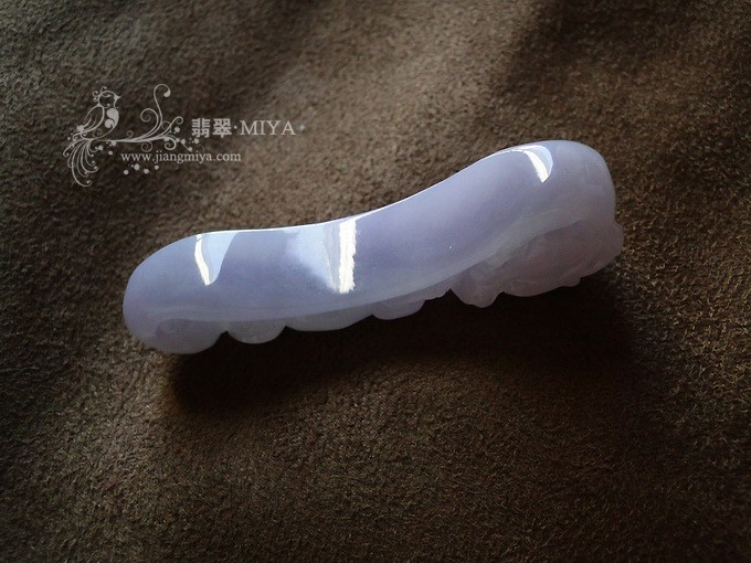 紫翡翠龙勾把玩件