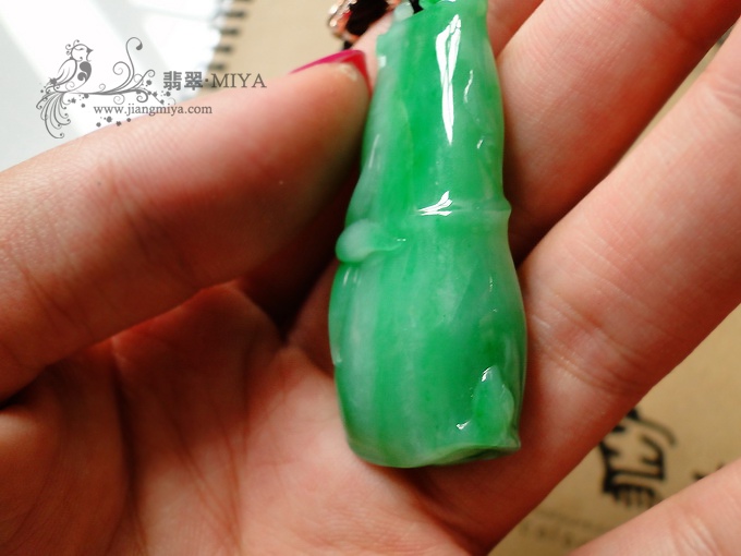 细糯种飘阳绿翡翠节节高升