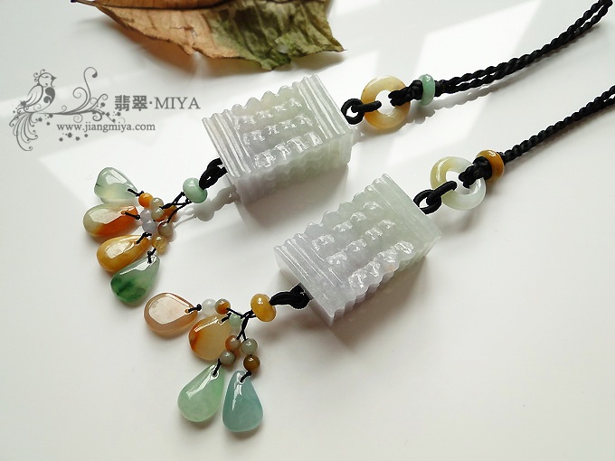 冰糯种立体方柱包挂