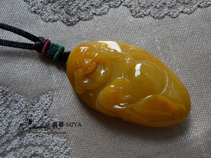 黄翡佛公把玩挂件