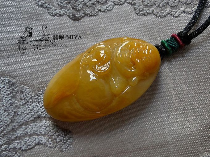 黄翡佛公把玩挂件
