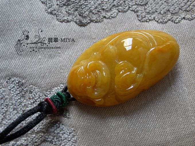 黄翡佛公把玩挂件