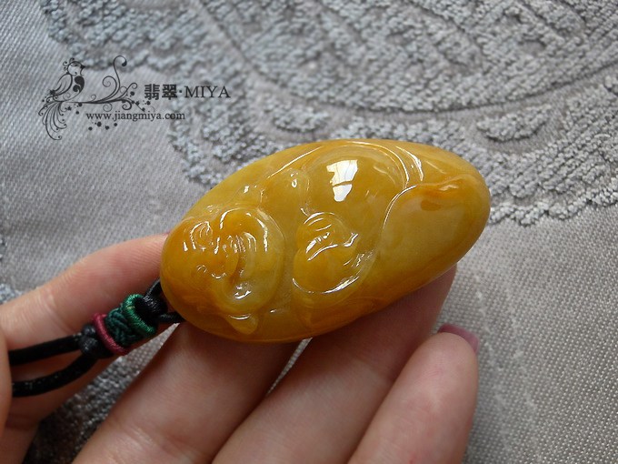 黄翡佛公把玩挂件