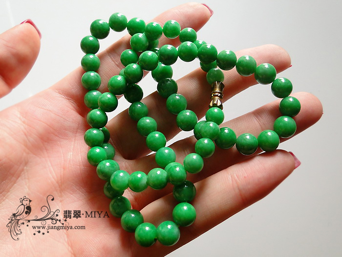 翡翠绿珠链，挂件等