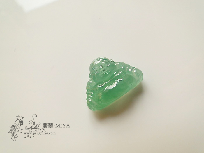高冰种晴水绿超可爱迷你小佛佛